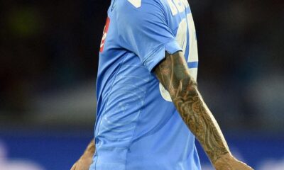 Behrami Valon Napoli 2013 maglia azzurra partita ifa